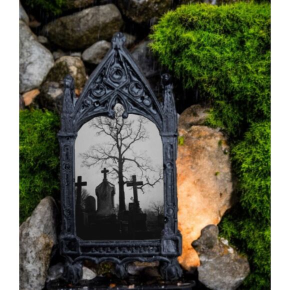 Cemetery Magnet Tombstones Crosses Tree Gothic Home Decoration - Picture 1 of 5